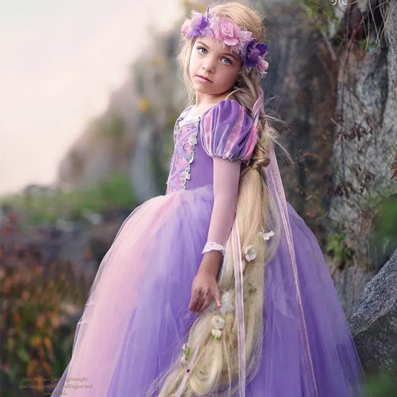 Girls Cotton Blend Rapunzel Princess Dress with Pleated Tulle Tutu Ball Gown  Long Sleeve for Kids from Dhgate Girls Dresses - price 27.79