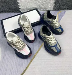 Designer Casual Shoes Leather Children Shoe Comfortable Fashion Multi Color Ing Design Kids Breathable Sneakers Size 26-35