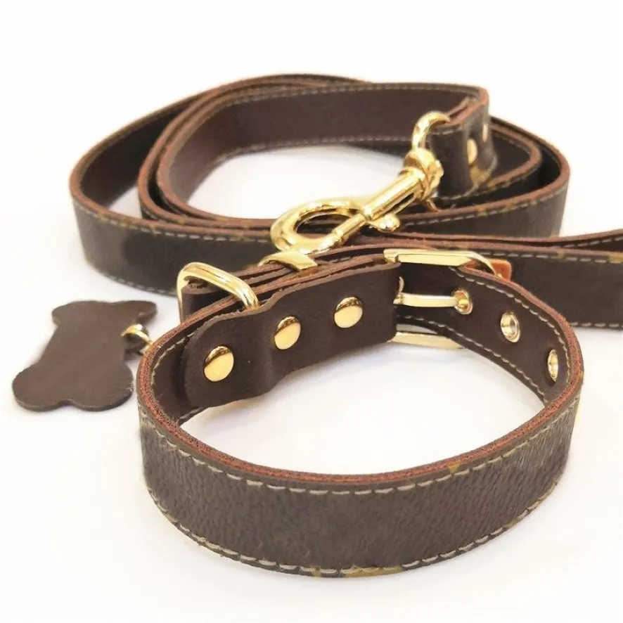 Set guinzaglio collare per cani di piccola taglia Collana in pelle per cucciolo Bulldog francese Chihuahua Drop LC0193 Y2005152349