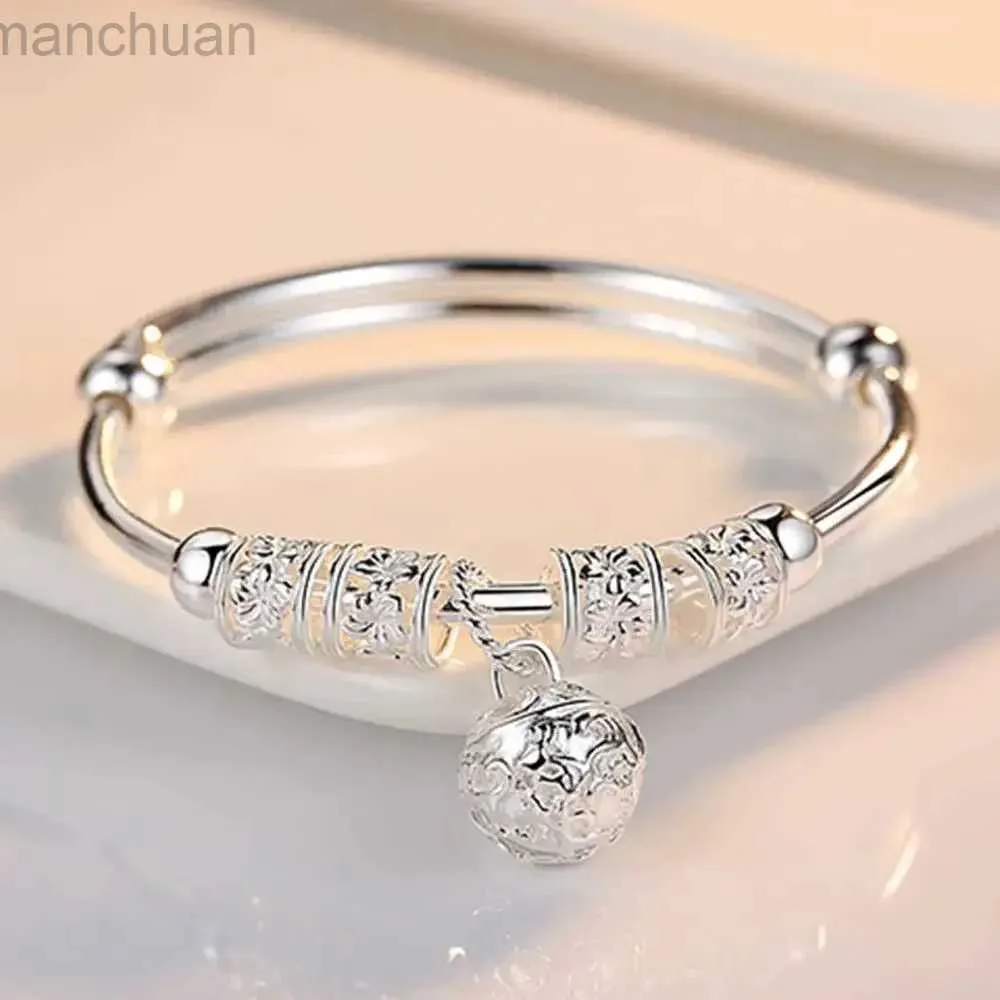 Bracelet en gros mode argent plaqué charme pierre artificielle bracelet manchette bracelet boule cloche pendentifs femmes bijoux cadeau de mariage ldd240312