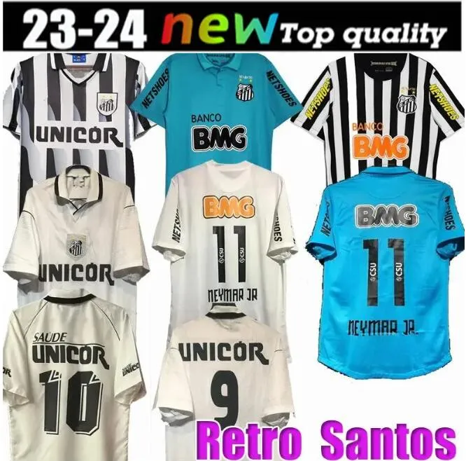 1912 2012 2012 2013 Santos 레트로 축구 저지 11 12 13 Neymar Jr Ganso Elano Borges Felipe Anderson Vintage Classic 축구 셔츠 Jersey1956 1994 8899