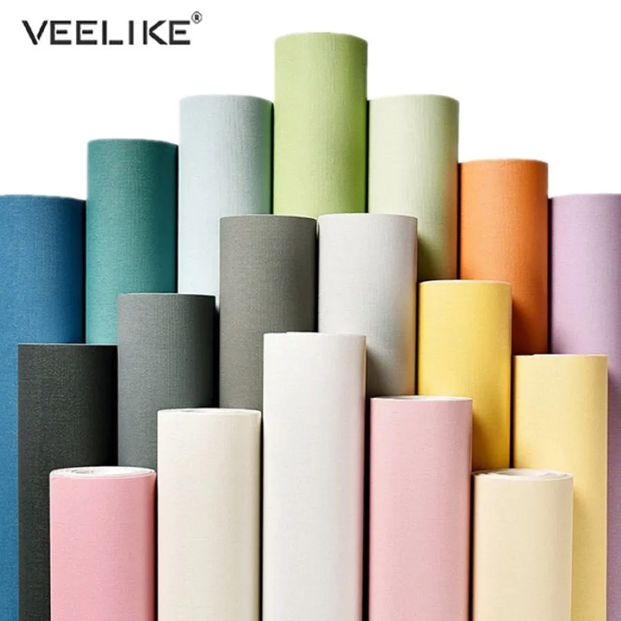 3 Meters Matte Solid Color Wallpaper Furniture Cabinet Renovation Tile Stickers Bedroom Vinyl Film DIY Self Adhesive Room Decor 20290i