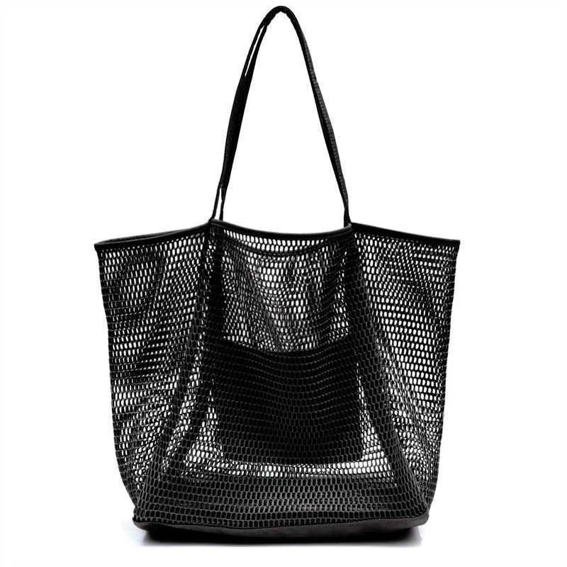 New Beach Mesh Bag Single Shoulder Carrying Bag for Men and Women to Carry Store Wash Swim Clothes When Going Out 240312