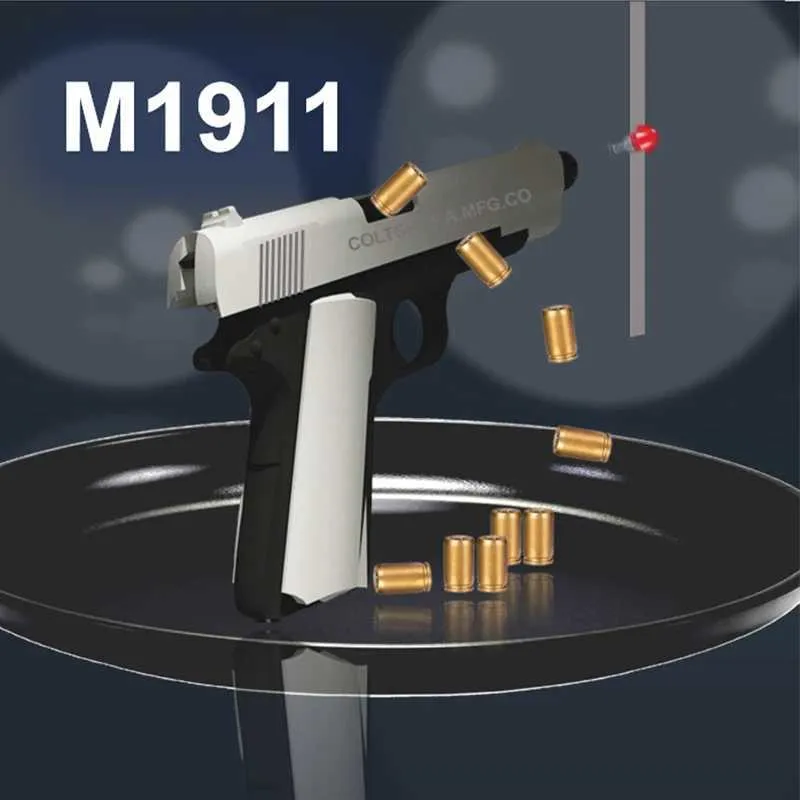 Gun Toys Gun Toys New Black M1911 Automatic Gun Toy Soft Bullet Shooting Gun For Boys 2400308