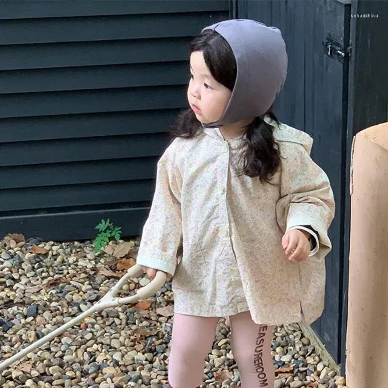 Vestes d'automne pour filles, manteau imprimé à capuche, en coton, manches longues, à la mode, pour enfants de 1 à 7 ans, KK960, 2024