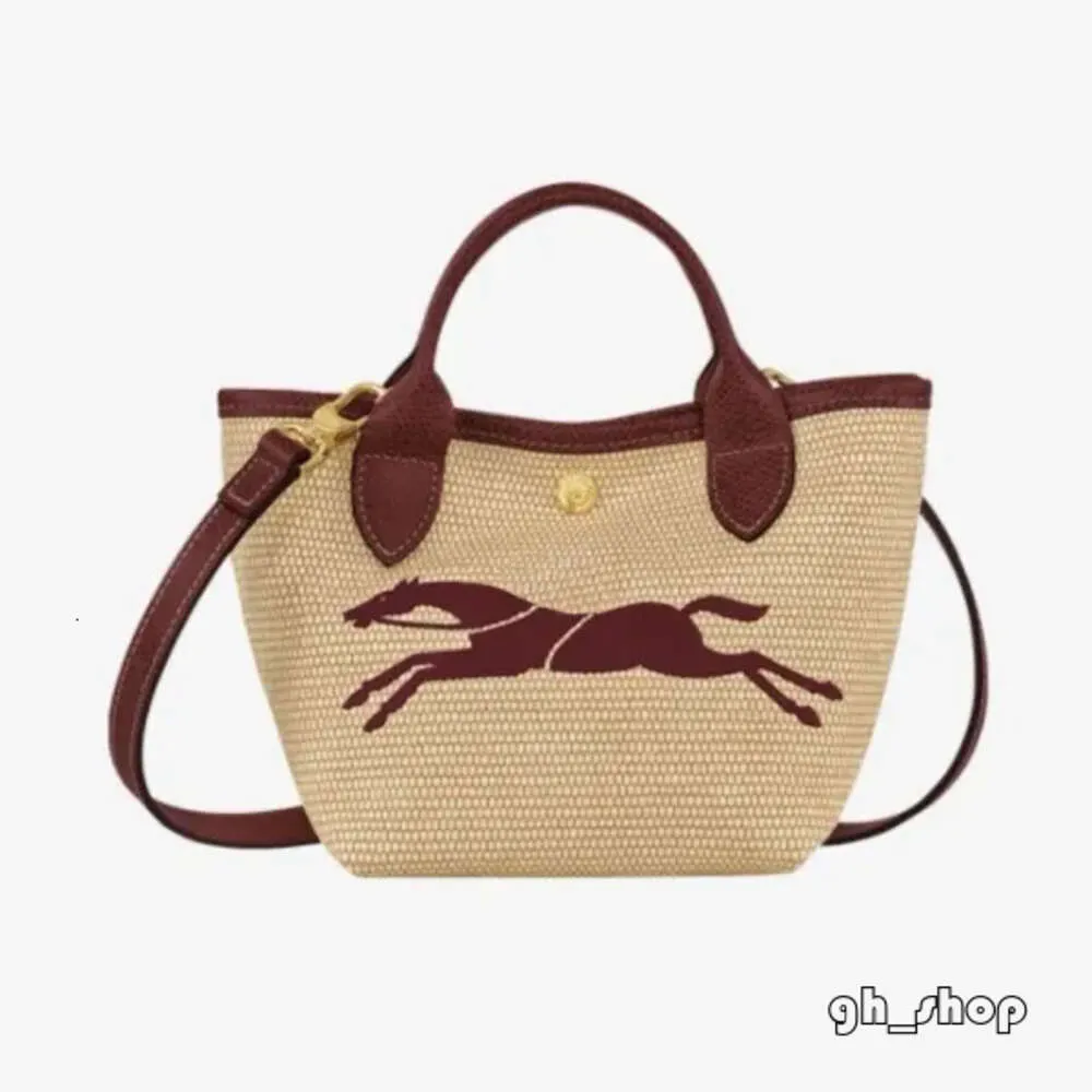 Longchammp Tote Bag Womens Weave Le Replay Lady Straw Canvas Pochette Mini Handbag Designer Crossbody Clutch Bag Mens Sholdled Travel Raffia Beach Bags 1208