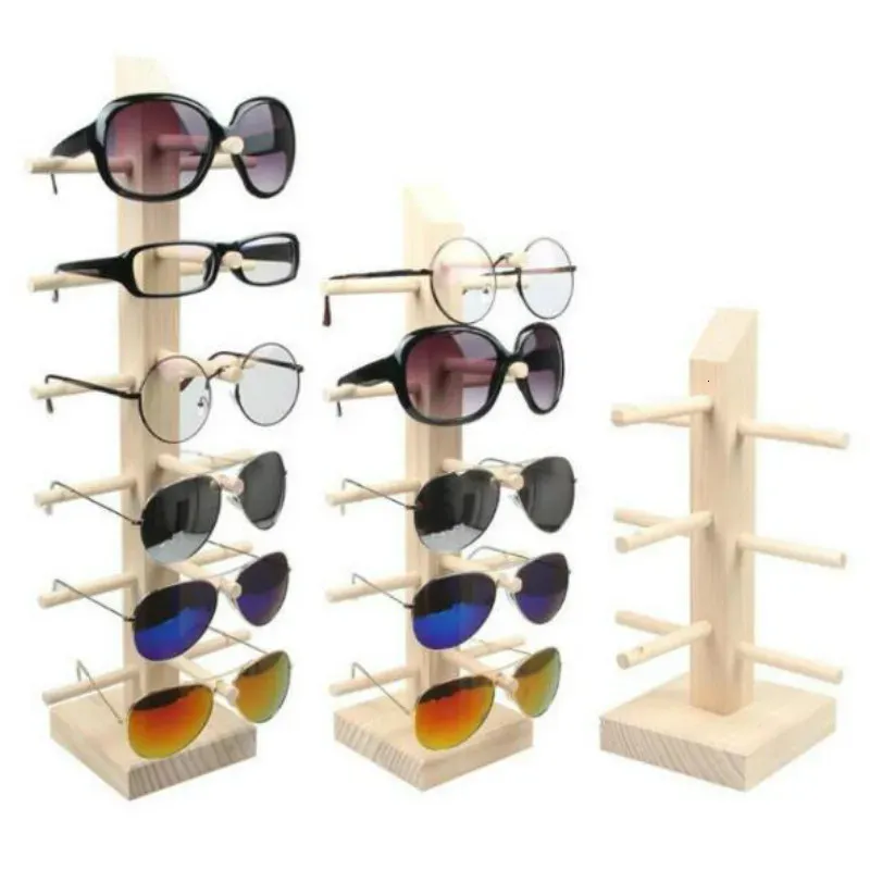 Prateleira de exibição de óculos de sol de madeira, prateleira multicamadas, suporte organizador de joias para pares, mostruários 240309