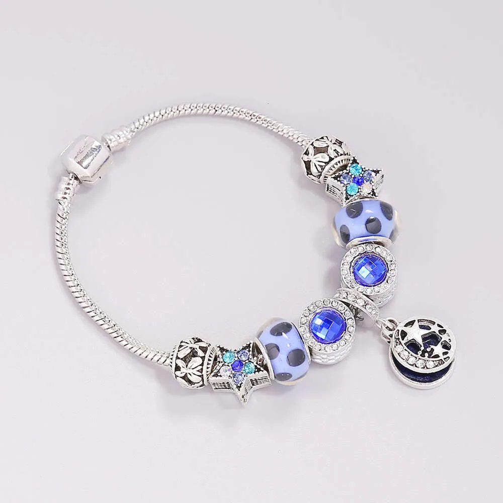 New Pea Five Poinded Star Blue Starry Sky Diy Creative Bracelet Jewelry B300