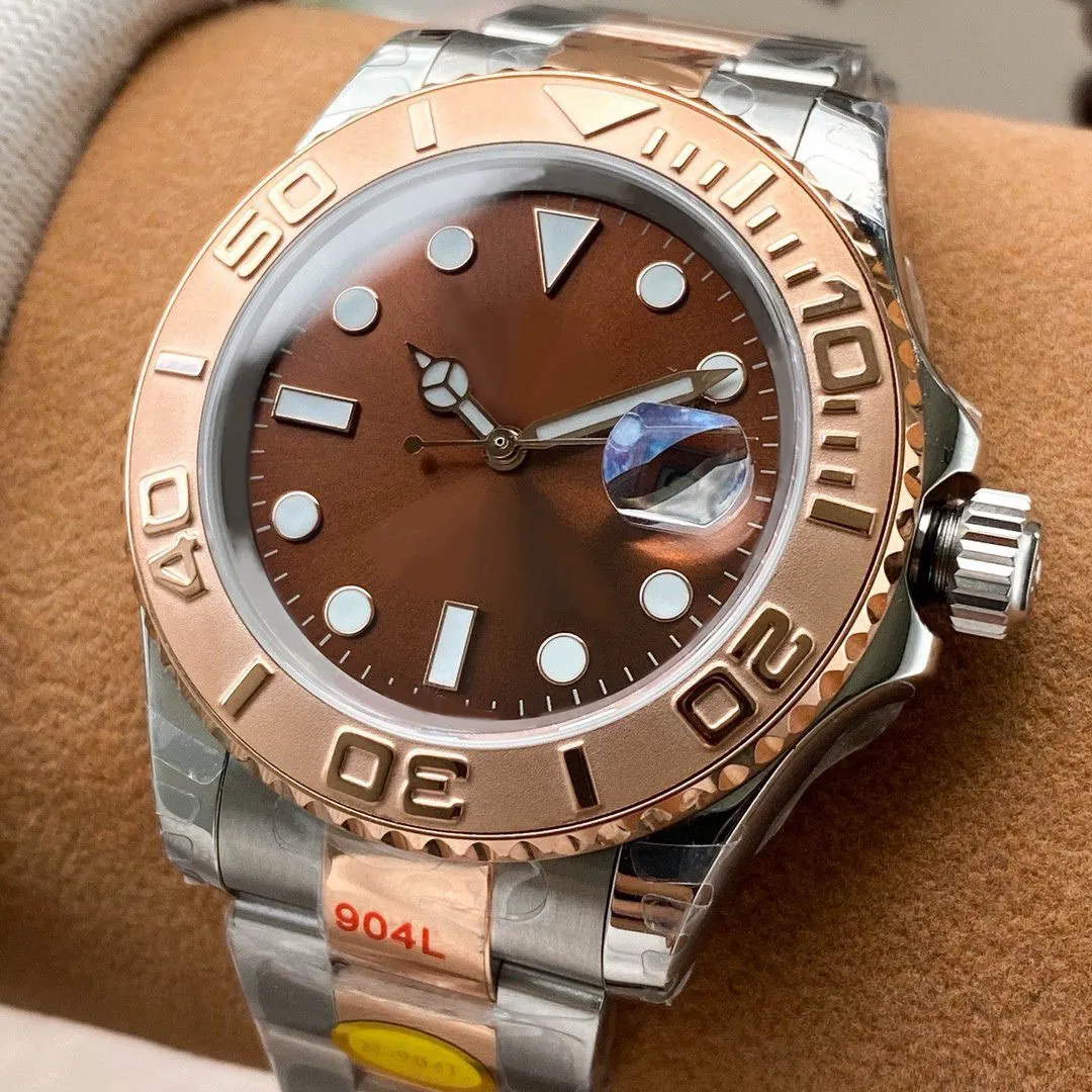 204 Orologio meccanico da donna di marca di moda di alta qualità con diametro.Super resistente all'acqua da 37 mm, luce notturna, datario con mirino più grande