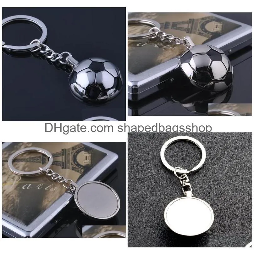 Party Favor 100Pcs Metal Soccer Keychain Mens Novelty Trinket Zinc Alloy Football Key Ring Funny Gifts198 Drop Delivery Home Garden Fe Dhajl