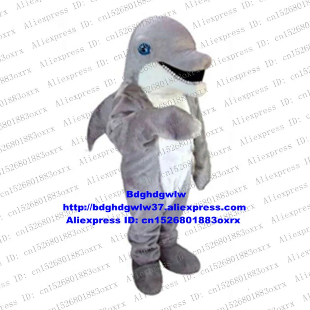 Costumi mascotte Delfino grigio Focena Maiale marino Delfinidi Balena Cetaceo Costume mascotte Personaggio dei cartoni animati Fiere MINIPINK Top Seller Zx2661