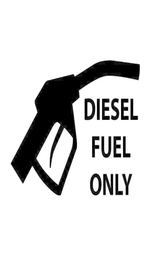 14CM81CM Interesting DIESEL FUEL ONLY Car Sticker Warning BlackSilver Vinyl Decoration Graphic S921882204986