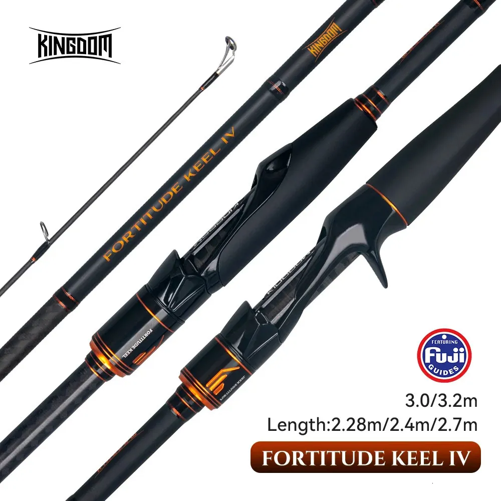 Kingdom FORTITUDE KEEL IV 2.28m 2.4m 2.7m 3.0m 3.2m Long Casting Inshore Fishing Rod FUJI MH Power MF Action High Strength Rod 240227