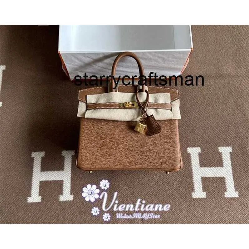 Women Totes Handbag l Directors Hand Bag 25cm Gold Brown Earth Yellow Camel Gold Togo Cowhide Buckle