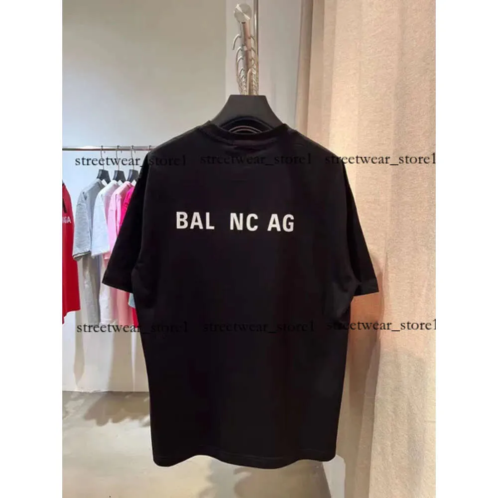 Balanciaga marca camiseta verão nova paris bordado clássico designer de luxo das mulheres dos homens carta superior balanciaga pista roupas manga curta balanciaga t camisa 257