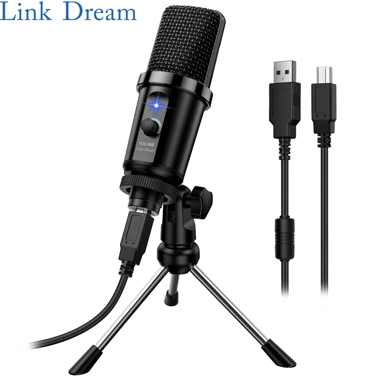 Mikrofony Link Dream USB Mikrofon kondensator MIC Professional MIC dla studia podcasting gier nagranie strumieniowe z mocowaniem wstrząsu