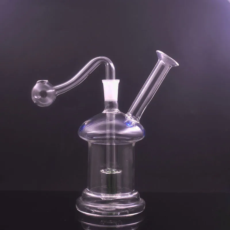 Gros brûleur à mazout en verre femelle Bong tuyau d'eau portatif matrice cage à oiseaux Dab Rig Bong avec tuyau de brûleur à mazout en verre mâle 10mm