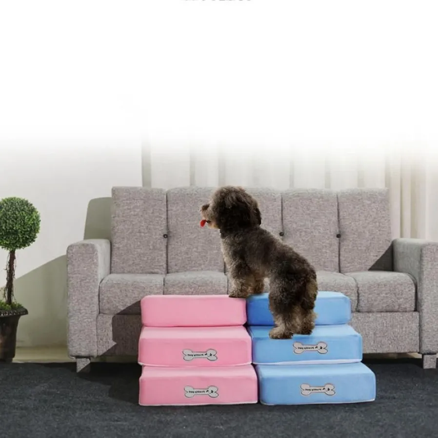 Pet Stairs Mat Toys Pet Bed Stairs Puppy Cat Bed Cushion Mat 2 Step Folding Breathable Mesh Sofa Ramp For Dog Cat Traning267r