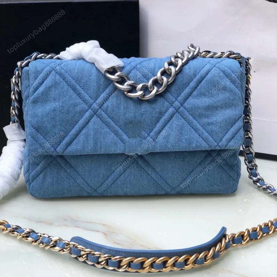 10A Top-Denim-Designer-Tasche, Ketten-Tasche, Satteltasche, Luxus-Handtaschen, 30 cm große Einkaufstasche, Messenger-Tasche, klassische Klappentasche, Reißverschluss-Haspentaschen für Frauen, Geschenkbox-Verpackungsklappe