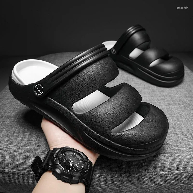 Sandals Trendy All-match Couple's Beach Shoes Fashion Personality Slipper For Men And Women Soft Bottom Mens Two Ways To Wear