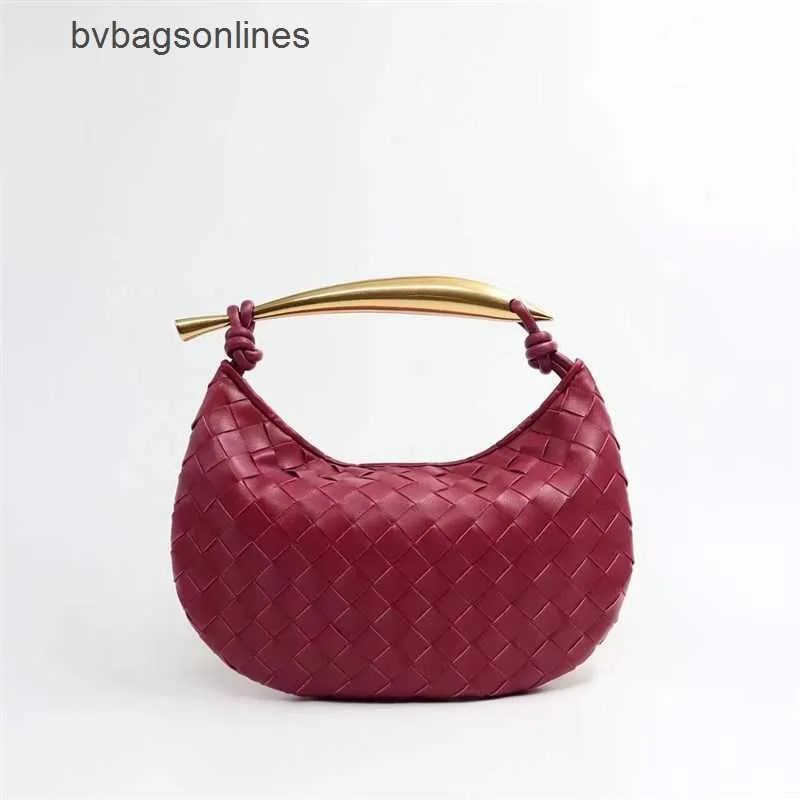 고급 Bottegs Venets Jodie Bag Small Design Woven Sardine New Handbag Dumpling 레저 오리지널 1 : 1 로고와 함께 다양한 실제 가죽