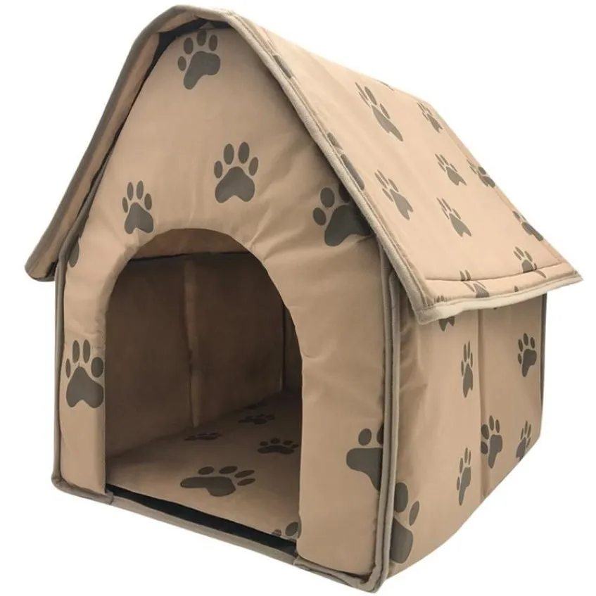 犬の家犬小屋のアクセサリー品質の家の毛布折りたたむ可能な小さな足跡ペットベッドテント猫猫屋内ポータブルTR209y