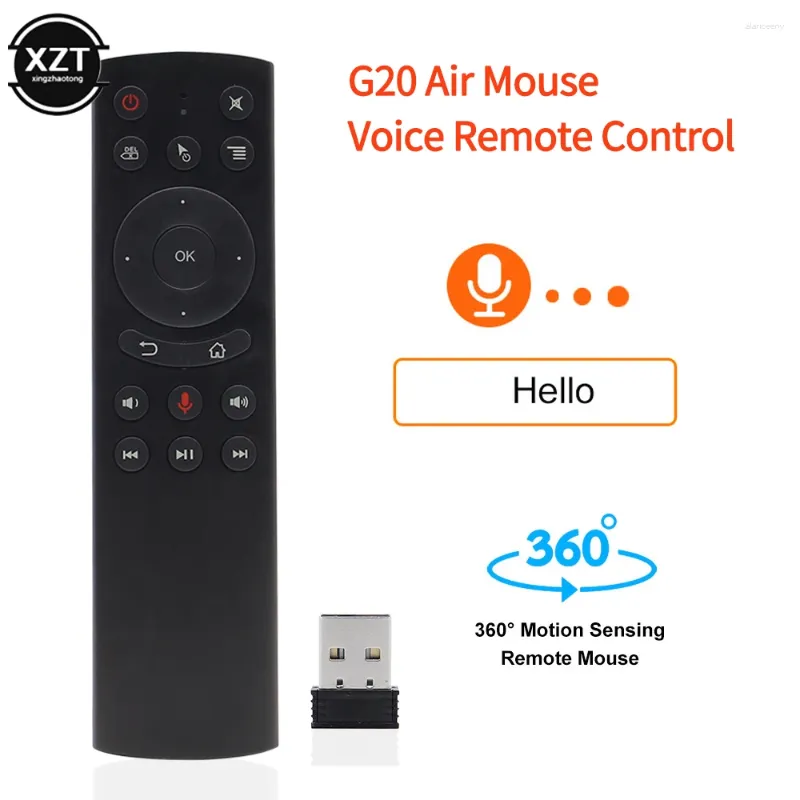 Remote Controlers G20S Intelligent Projector Voice Control IR Learning 2.4G draadloze achtergrondverlichting Air Mouse met Gyroscope