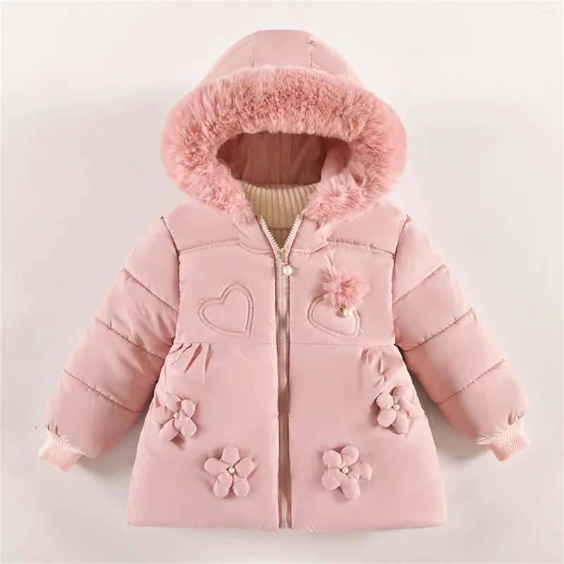 Manteau en duvet Chic pour enfants, veste d'hiver pour bébé, filles et garçons, à capuche, solide, vêtements d'extérieur, fermeture éclair, coupe-vent, chaud et épais