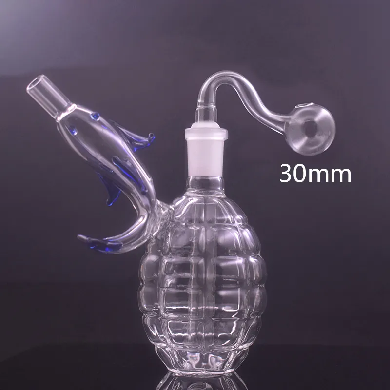 Le moins cher Bubbler Bongs à eau Verre Narguilé Bubbler Recycler Pipes à fumer Huile Dab Rig Poignée Brûleur à mazout Bong pour herbe sèche avec tuyau de brûleur à mazout en verre mâle de 14 mm