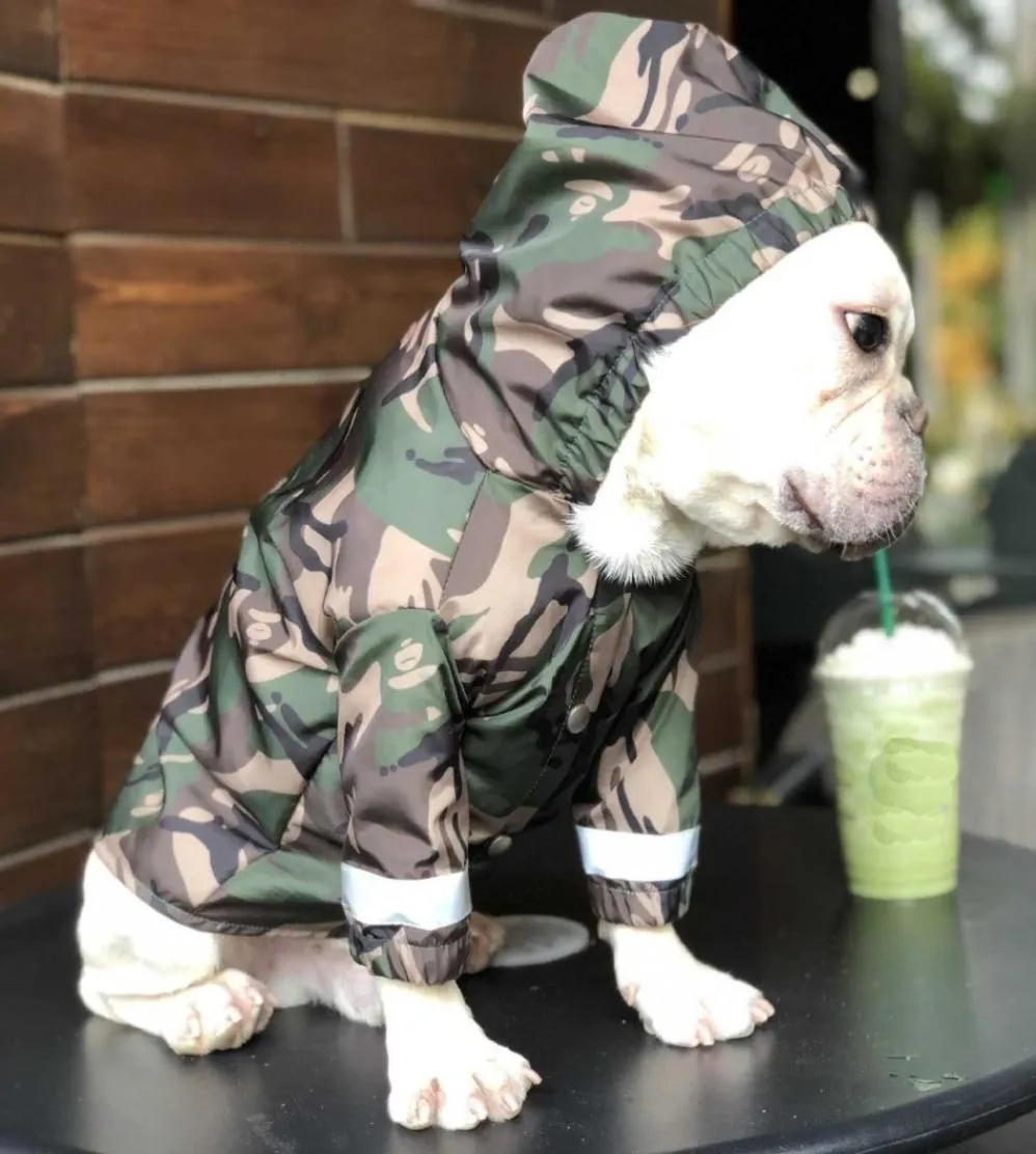 Pet Dog Raincoat kläder för stora hundar kamouflage vattentäta kläder Regna hund regn kappa utomhus kostymer franska bulldog 2010302754107