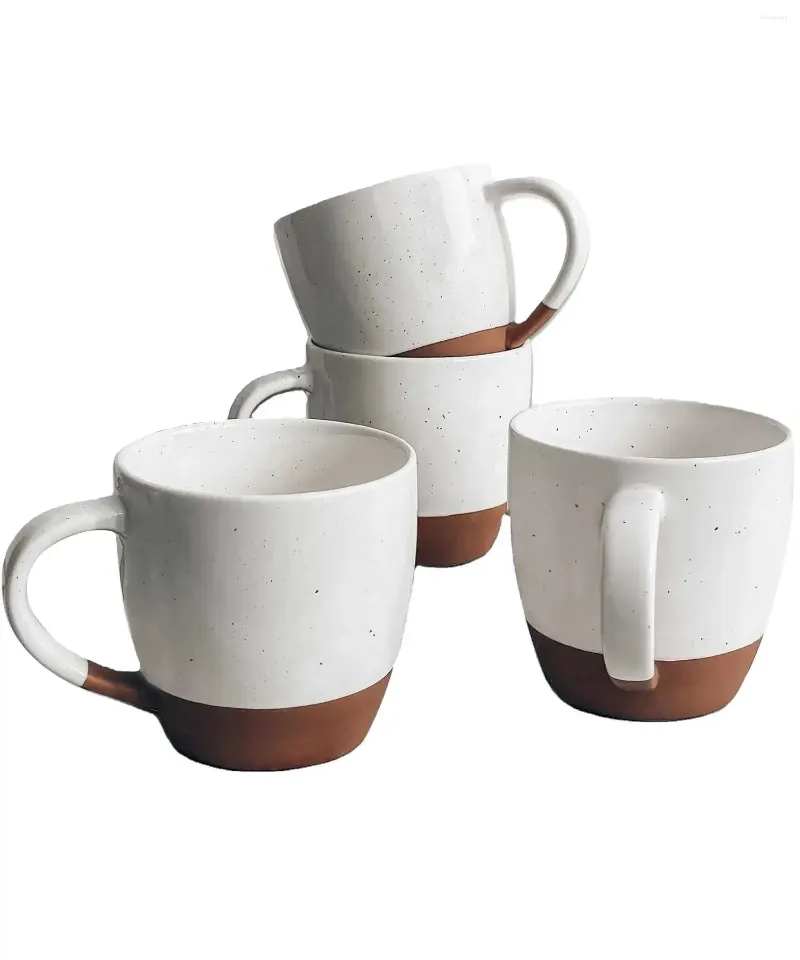 Vinglas med keramiska stora latte mugg porslin kaffekoppar med stort handtag modern unik stil för festhem restaurang