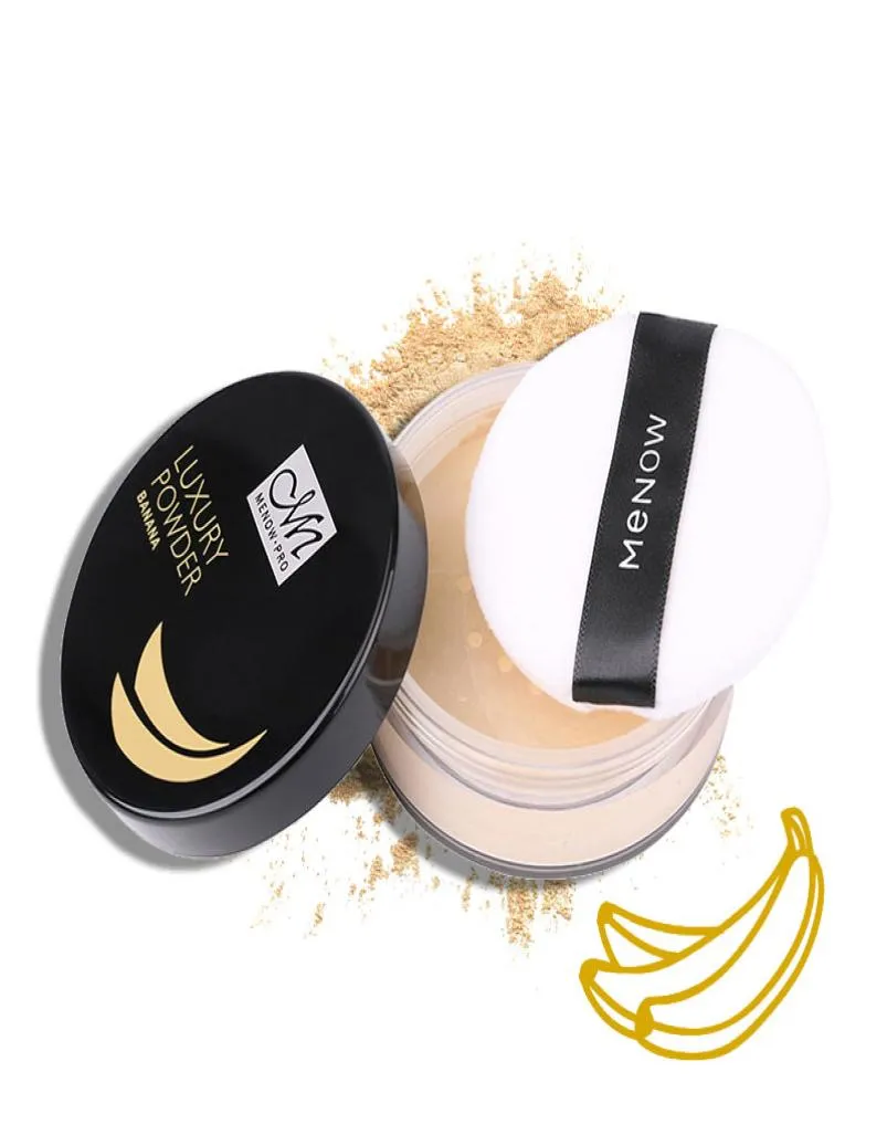 Menow Luxus-Bananenpulver, Ölkontrolle, wasserfester Fixierpuder, MN, professionelles, mattes, glattes Gesichts-Make-up, loses Puderrr1495009