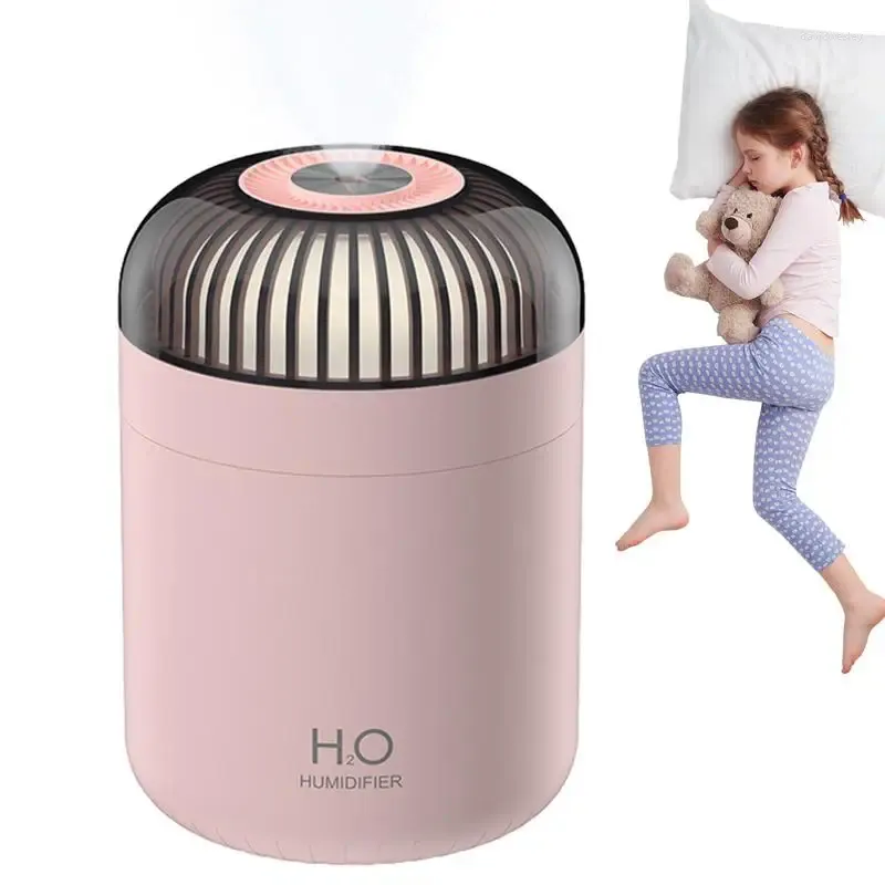 Nattlampor sprayar luftfuktare 500 ml cool dimma skrivbordsluft friskare bärbar luftfuktare olje diffusorer för