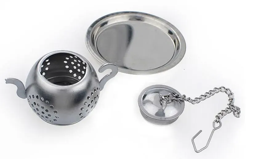 Tea Infuser 3.8CM Teapot shaped 304 Stainless Steel Herbal Pot Tea Infuser Strainers Filter Tea Ball