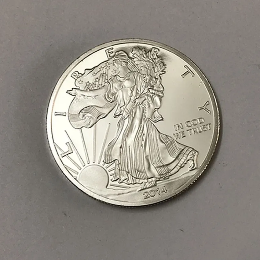 10 шт. монеты Дом 2014 года посеребрение 2000 года 24K настоящее золото позолоченный значок 40 мм сувенирное украшение coin310A