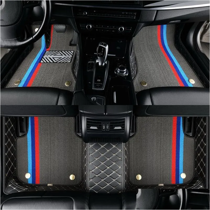 Fußmatten Teppiche Custom Fit Leder Auto für M M1 M2 M3 M4 M5 M6 I3 I4 I7 I8 Ix Ix3 X7 X6 X5 X4 X3 X2 X1 Interior Styling Drop Delive Otmvs