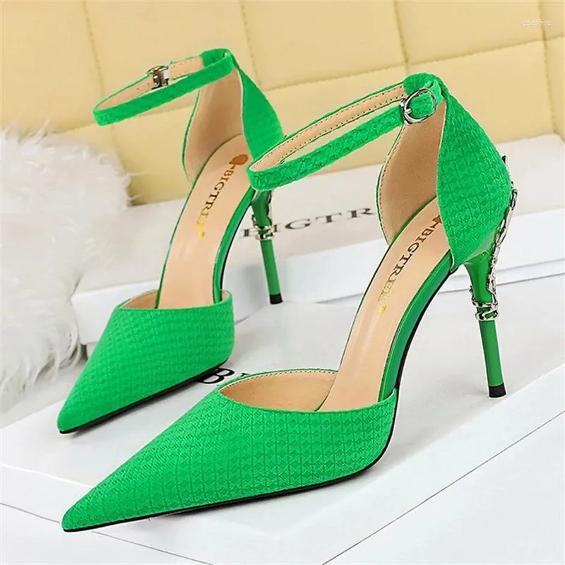 Dress Shoes BIGTREE 2024 Women's Pumps Sexy Prom Single Grain Pointed Toe Stripper Heels Party Female Sandals