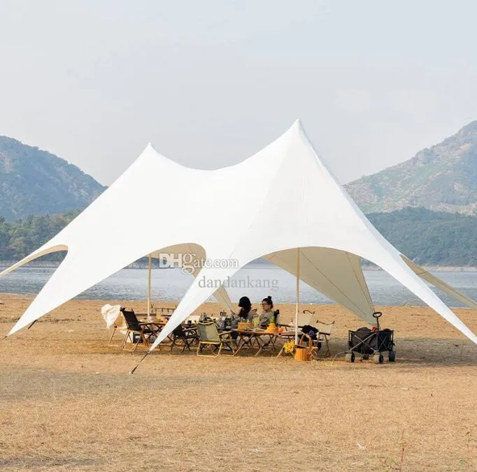 Słoneczne namioty Schroniska Lekkie plażę Słońce Sunshade Portable Sun Shade Tent Namiot duży rodzinny baldachim na kemping na świeżym powietrzu baldachim
