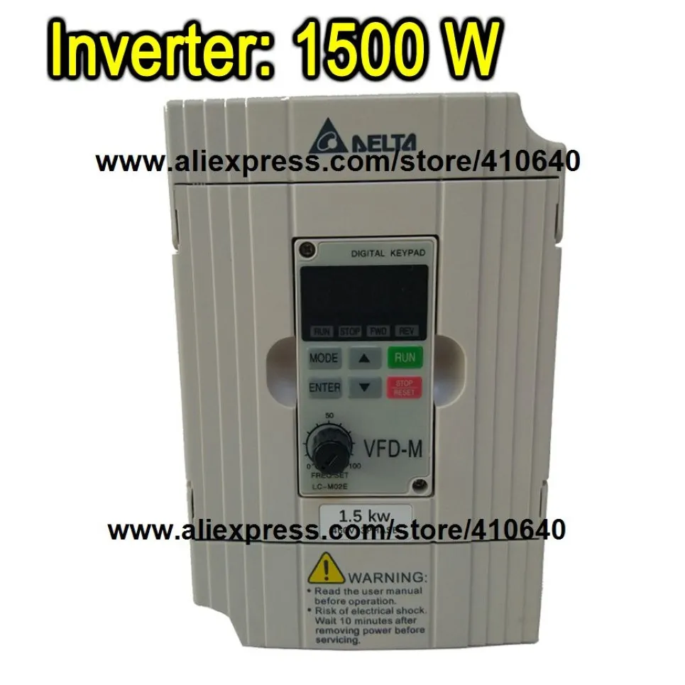 Inverterare 1 5 kW VFD015M43B 3 Fas 380V till 460V Rated Current 4 En helt ny 1500 W -produkter med leverans181p