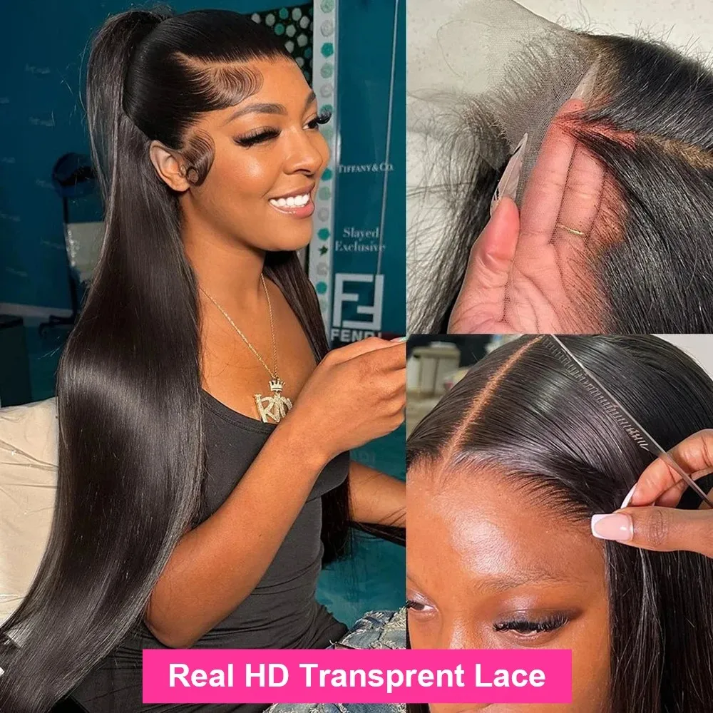 360 Full Wig Pre Plucked 28 30 32 Inch Brazilian Bone  display picture 1