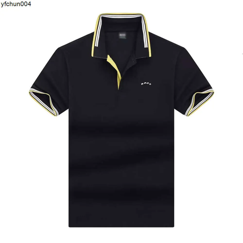 Polo da uomo Boss T-shirt moda di alta qualità Colletto di lusso Puro cotone traspirante Top Business Hugo Abbigliamento N9fl