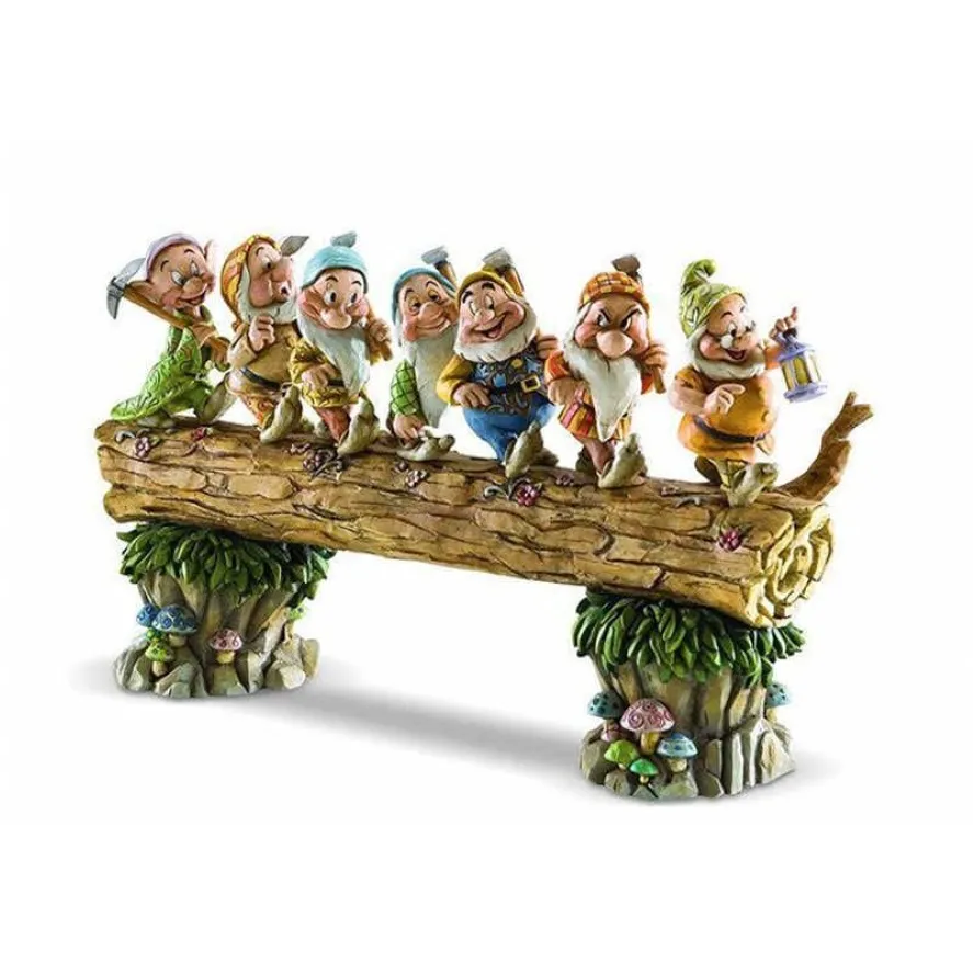 Artesanal sete árvores anãs gnome decoração do jardim estátuas de resina pátio ornamentos árvore 210804259f