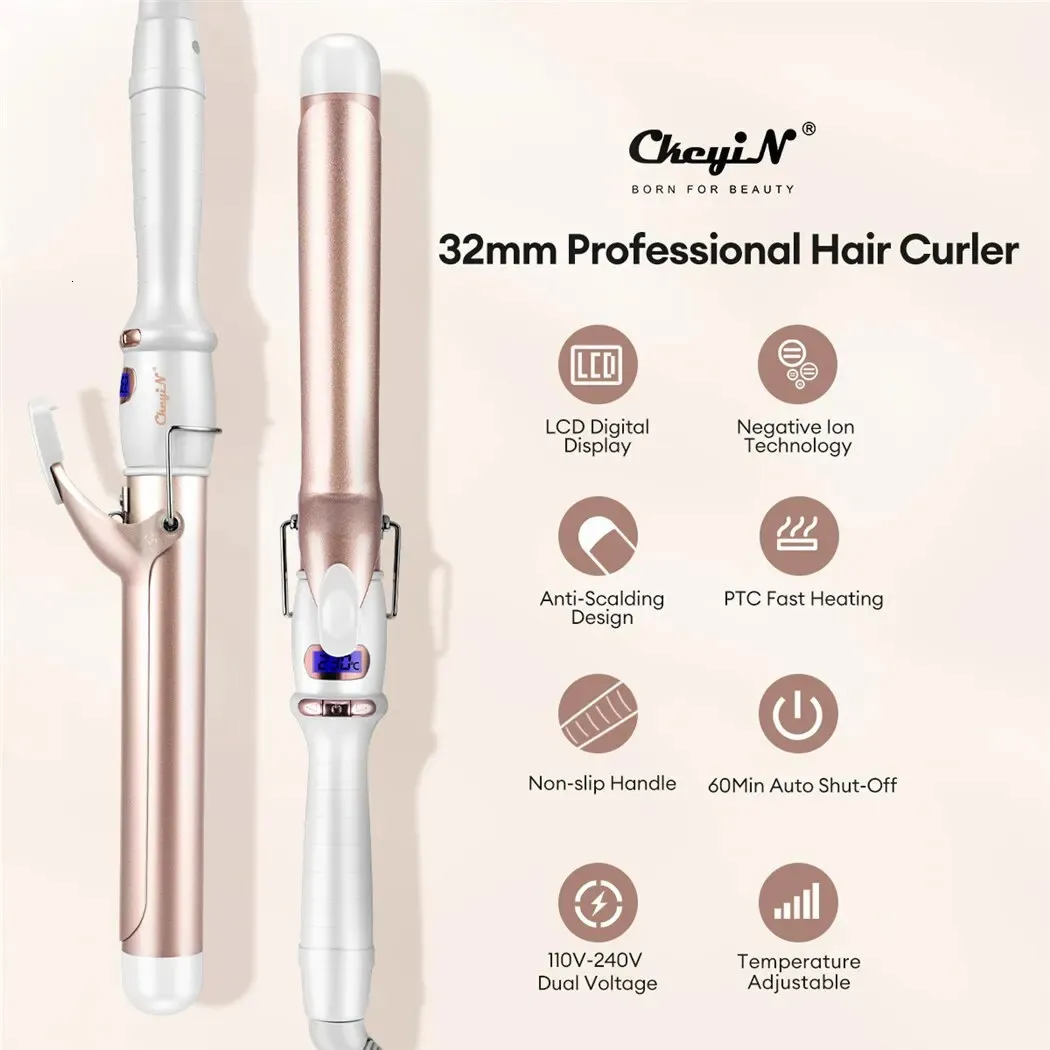 CkeyiN Electric Hair Curlers For Women 32mm & 38mm Ceramic  display picture 3