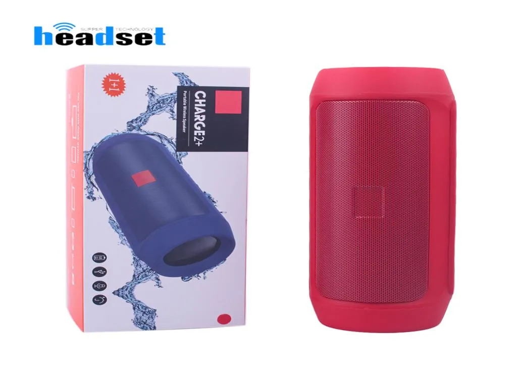 Universal Portable Bluetooth Wireless Speakers Charge2 IPX5 Vattentät Bluetooth -högtalare med Power Bank 2400mAh för smartphones3451765