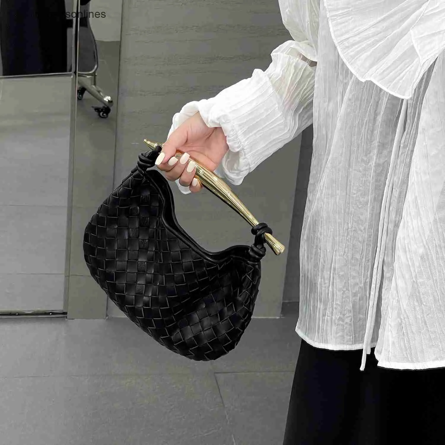 Luxury Bottegs Venets Jodie Bag Sardine Double Sided Lambskin Woven Handbag with Original 1:1 Logo