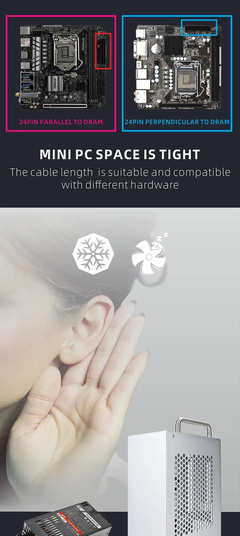 ✓ DHgate Metalfish Flex 500W 모듈 식 전원 공급 장치 콤팩트 1U, Flex ATX, ITX Mini PC,  POS, AIO 옵션 400W | 인기 컴퓨터 전원 공급