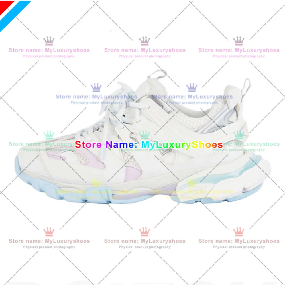 Designer Triple-S Track 3.0 Chaussures Casual Baskets Noir Vert Transparent Cristal D'azote Semelle Extérieure 17Fw Chaussures De Course Hommes Femmes Baskets En Plein Air 132 310