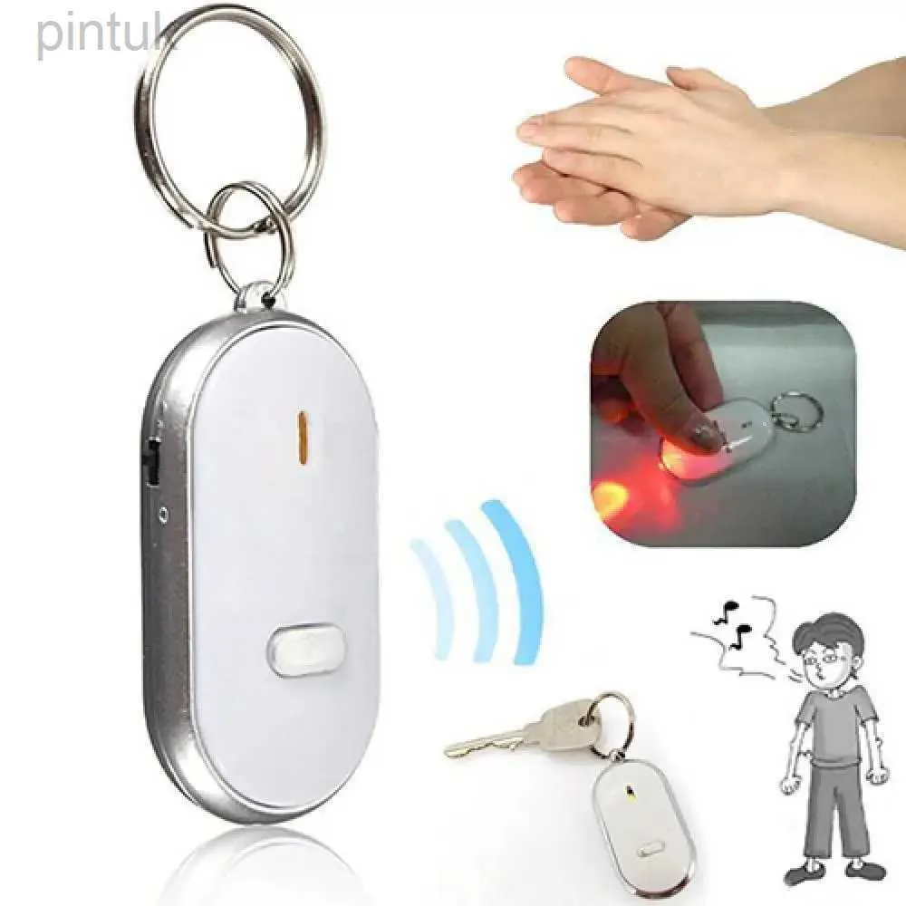 Schlüsselanhänger Schlüsselbänder 80 % heiße Verkäufe!!Anti-Lost LED Key Finder Find Locator Schlüsselbund Whistle Beeped Sound Control Torch ldd240312