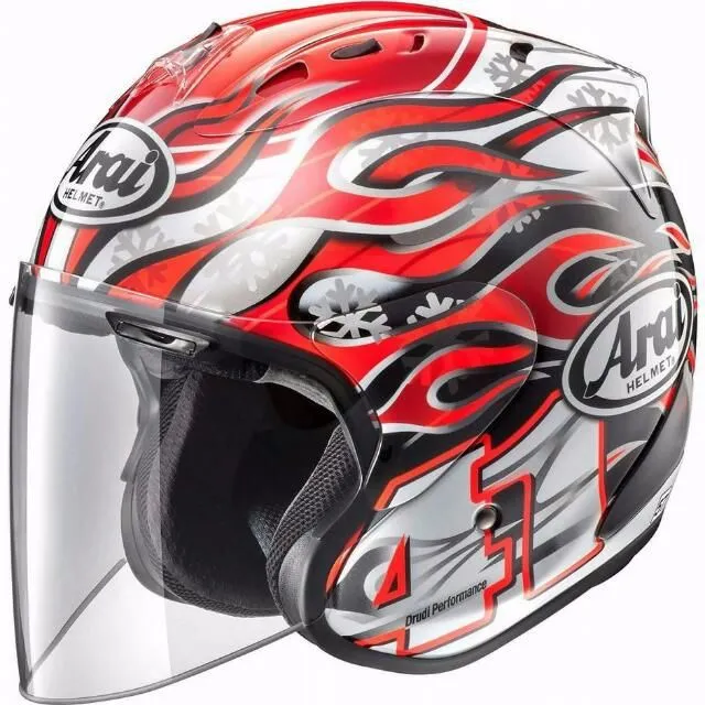 Casco moto ARA I Jet VZ-RAM Corsair-X Haga GP 3/4 casco aperto da motocross da corsa su strada