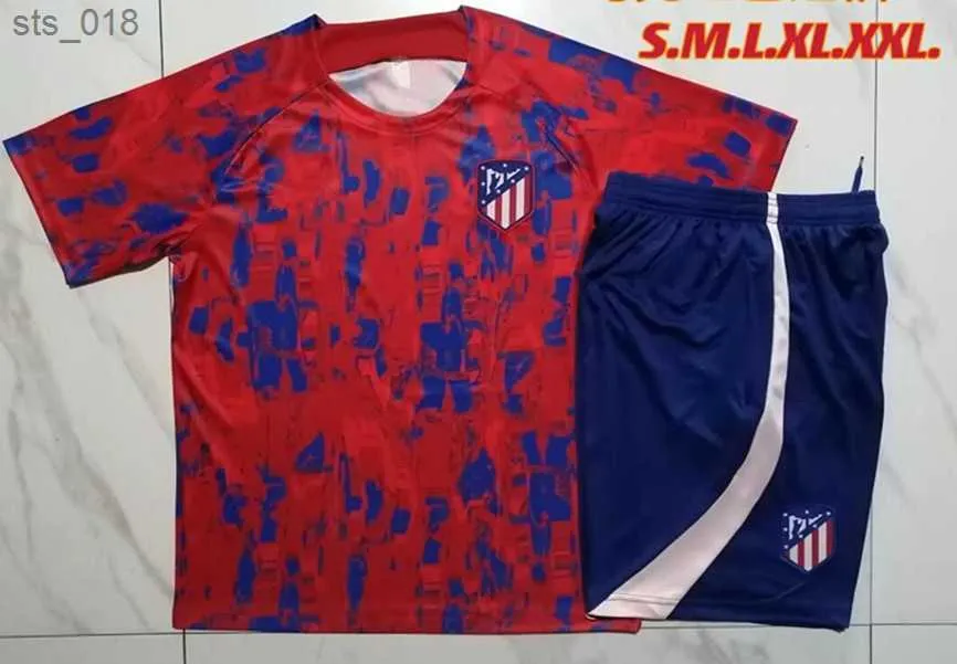 Fans Tops kids Atletico tracksuit Soccer Jerseys MORATA GRIEZMANN short sleeves training suit futbol Football ShirtH240313
